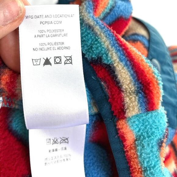 Patagonia Synchilla Aztec1/4 Snap Pullover Fleece Unisex Kids Size XLARGE 14 - Picture 10 of 10